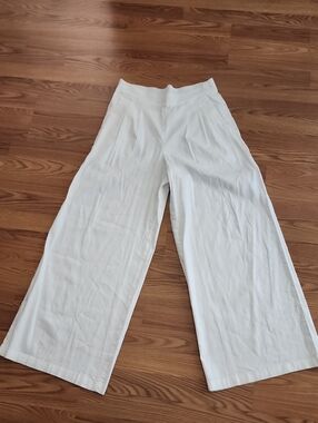 INC International Concepts White Wide-Leg Women's Pants